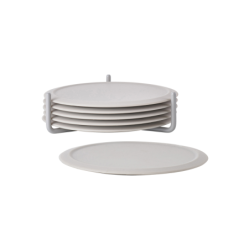 Coasters with Holder 6Un Warm Grey - Singles