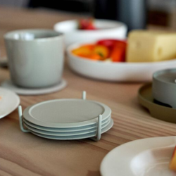 Coasters with Holder 6Un Warm Grey - Singles