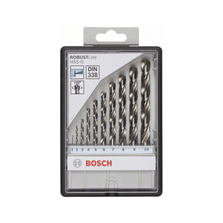 HSS-G DIN338: Robustline set 10 uds:1-10