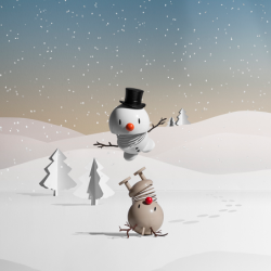 Boneco de Neve Pequeno Branco