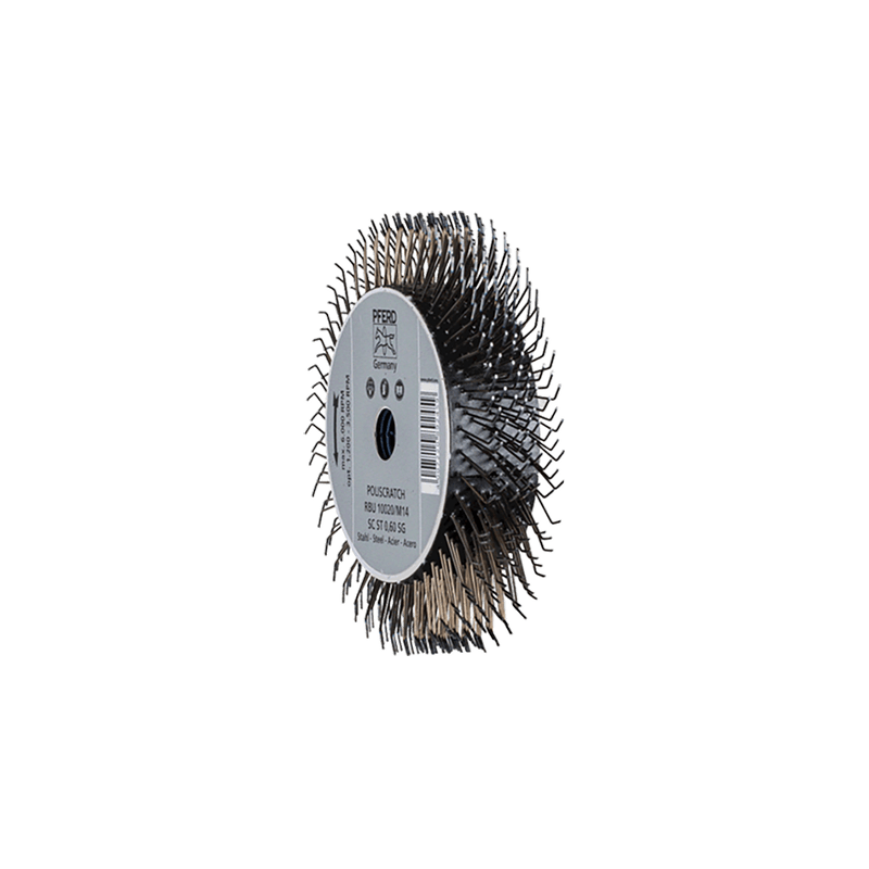 Wheel Brushes, Crimped, Poliscratch - Steel Wire (ST) POS RBU 10020/M14 Sc ST 0,60