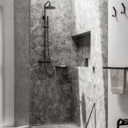 Double Towel Rail 44x12cm Black - Rim