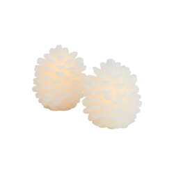 Set of 2 Wax Cone Led 10cm - Clara