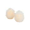 Set of 2 Wax Cone Led 10cm - Clara