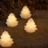 Juego de 4 Mini Arboles de Navidad Blanco - Carla