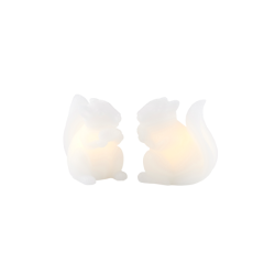 Set of 2 Squirrels in Led White - Evelyn