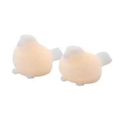 Set of 2 Sparrows in Led White - Erica