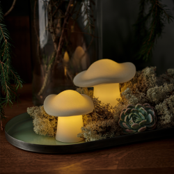 Set of 2 Mushrooms in Led White - Elisa