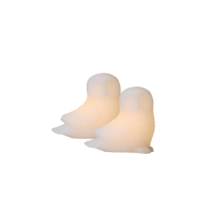 Set of 2 Owls in Led White - Ellen