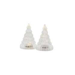 Set of 2 Christmas Tree White - Lucy