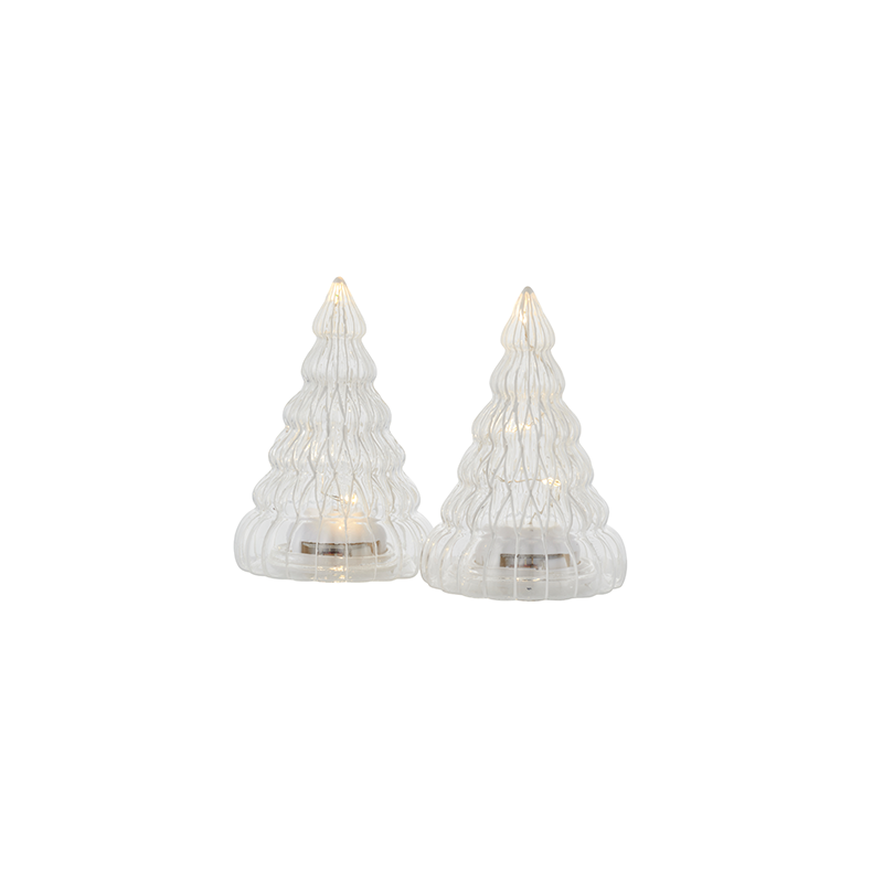 Juego de 2 Árboles de Navidad Blanco - Lucy