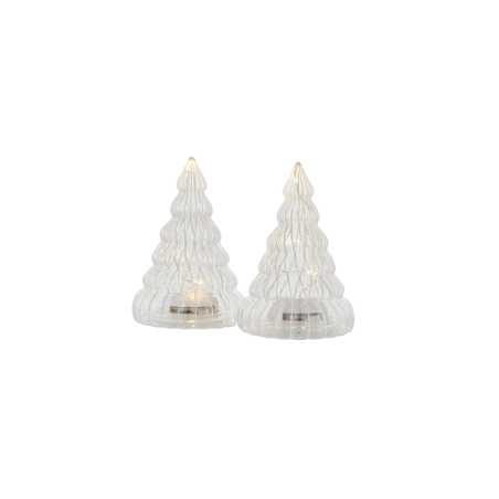 Juego de 2 Árboles de Navidad Blanco - Lucy