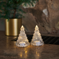 Set of 2 Christmas Tree White - Lucy