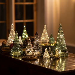 Set of 2 Christmas Tree White - Lucy