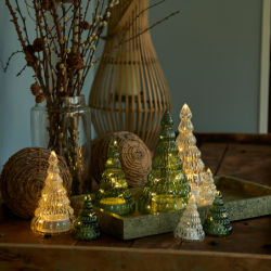 Set of 2 Christmas Tree White - Lucy