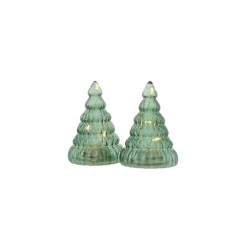 Set of 2 Christmas Tree Green - Lucy
