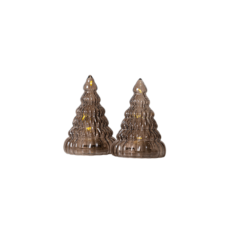 Set of 2 Christmas Tree Dark Oak - Lucy