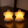 Set of 2 Angels 10cm White - Asta