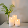 Juego de 3 Velas Recargables Blanco - Sara