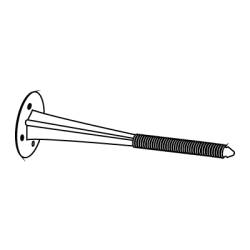 CHEMITOOL FASTENERS Iso Smart Insulation Fixing with Reinforced Plastic Nail LV046 10X70 s=20-40 HD Polyethylene