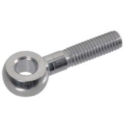CHEMITOOL FASTENERS Eye Bolt DIN 444B M12X100 4.6 White Zinc Plated