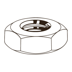 CHEMITOOL Hexagon Thin Nut DIN 936 M3 A2 Passivated Stainless Steel