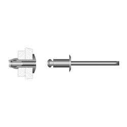 REBITE ALUMÍNIO MULTIGRIP 4X10