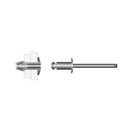 Ribite Alumínio Multigrip 4X10 CHEMITOOL FASTENERS