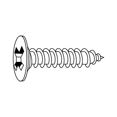 CHEMITOOL FASTENERS Self Tapping Screw Extra Low Head PHILLIPS LV075 4,2x14 White Zinc plated