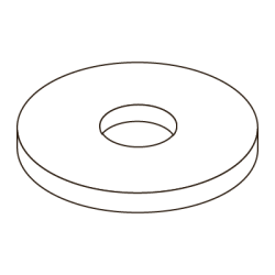 CHEMITOOL FASTENERS Plain Washer DIN 9021 M3 A2 Passivated Stainless Steel