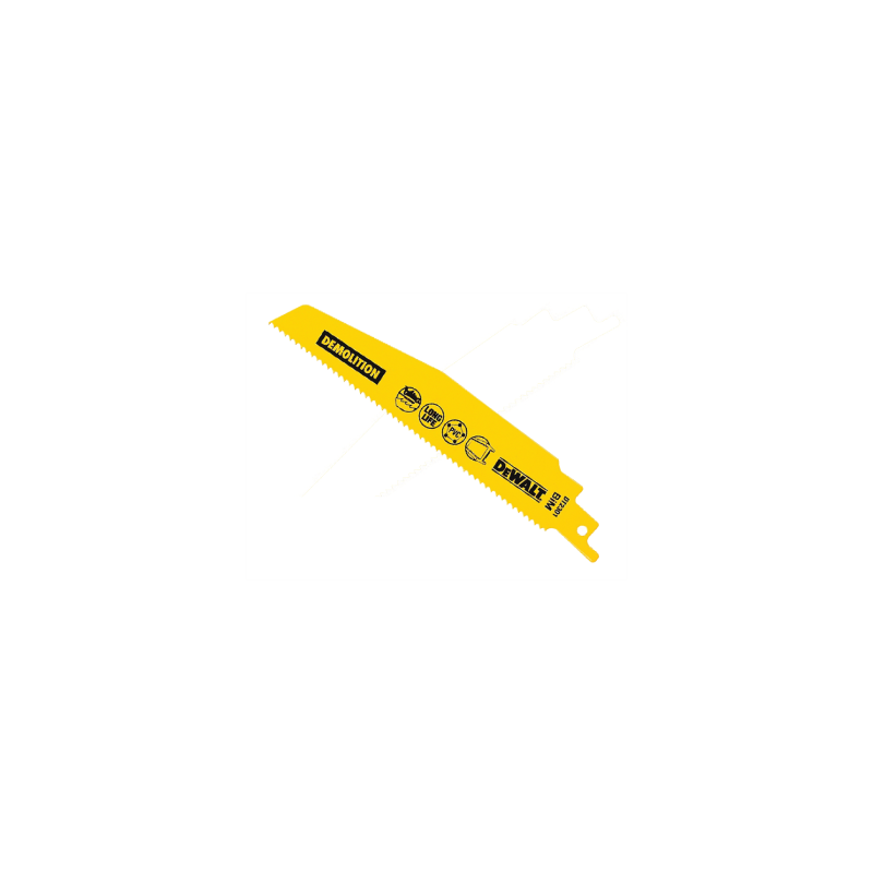 Lâminas de serra sabre Extreme para corte em madeira e metal DeWalt (152mm x 1mm)