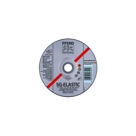 Discos De Rebarbar Linha Alto Rendimento SG-Elastic Alumínio/Metais Não Ferrosos PFERD E 115-7 A 24 N SG-Alu/22,23