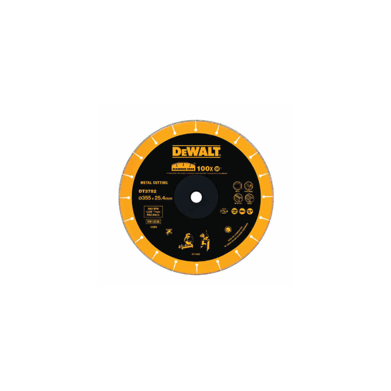 Disco de diamante para tronzadora corte en seco DeWalt (355 x 25.4 x 3mm) Disco de diamante para tronzadora corte en seco DeWalt (355 x 25.4 x 3mm)