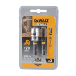 DeWalt Impact torsion 2 x T20and magnetic screwlock sleeve