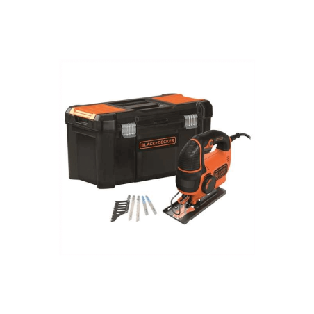 Serra de Recortes 620W com Acessórios e Caixa de Ferramentas BLACK+DECKER