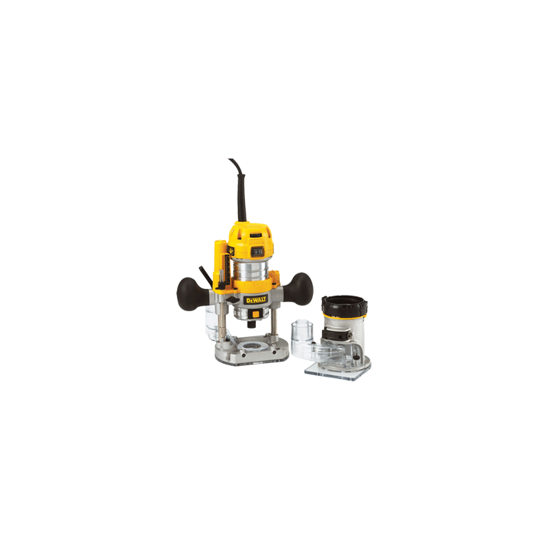 DeWalt 900W - 27000rpm (6-8mm)  Premium Plunge & Fixed Base Router Combination