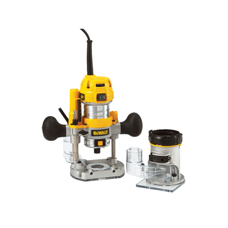 DeWalt 900W - 27000rpm (6-8mm)  Premium Plunge & Fixed Base Router Combination