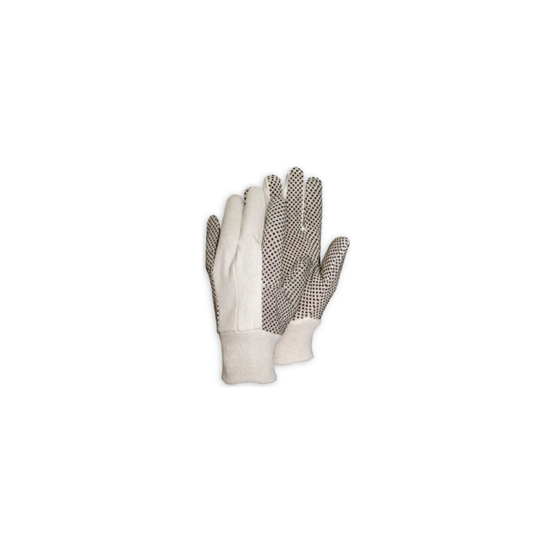 CHEMITOOL SAFETY Glove Fabric Dots PVC Black Palm Polefar