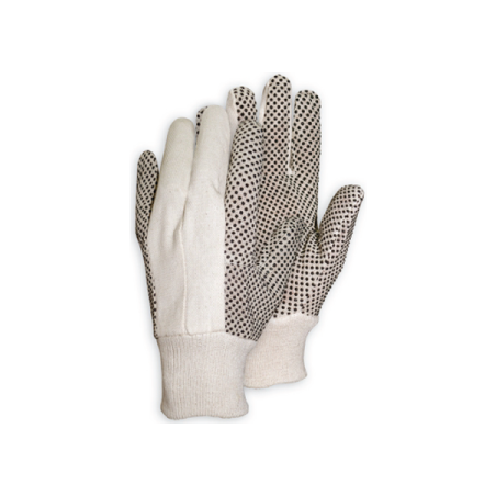 CHEMITOOL SAFETY Glove Fabric Dots PVC Black Palm Polefar