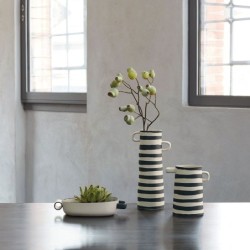 Florero Rayas Negras Ø11cm – Rayu