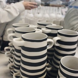 Vase Black Stripes Ø11cm – Rayu