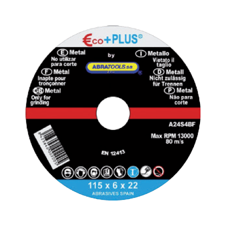 ECO+PLUS Steel Grinding Disc 115 x 6 x 22 mm