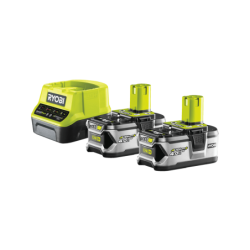 RYOBI Quick Charger Set 2.0Ah + 2 Lithium + 18V Battery - 4,0 Ah One