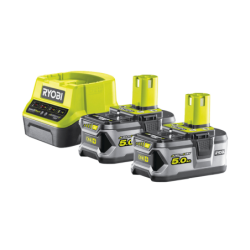 RYOBI Quick Charger Set 2.0Ah + 2 Lithium + 18V Battery - 5,0 Ah One
