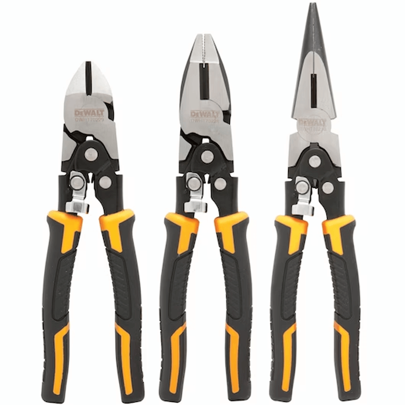 DEWALT HAND TOOLS Set of 3 Compound Action Pliers DEWALT HAND TOOLS Set of 3 Compound Action Pliers