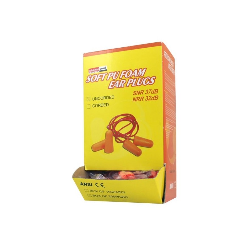 Kit de tapones para los oídos -200 pares de seguridad CHEMITOOL SAFETY