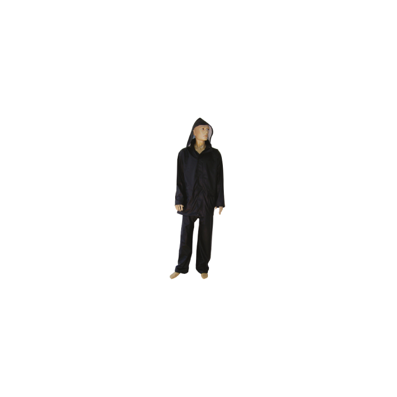 CHEMITOOL SAFETY Waterproof Suit Size L in Navy Blue