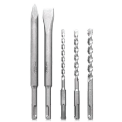 AEG SDS Plus Starter Set with Point Chisel and Flat Chisel