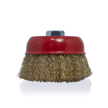 CHEMITOOL Cup brush crimped brass wire Ø 100 mm