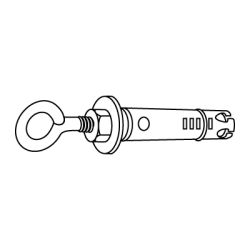 Bucha Expansiva Simples com Olhal LV039 M8 A2 Inox Passivado CHEMITOOL FASTENERS